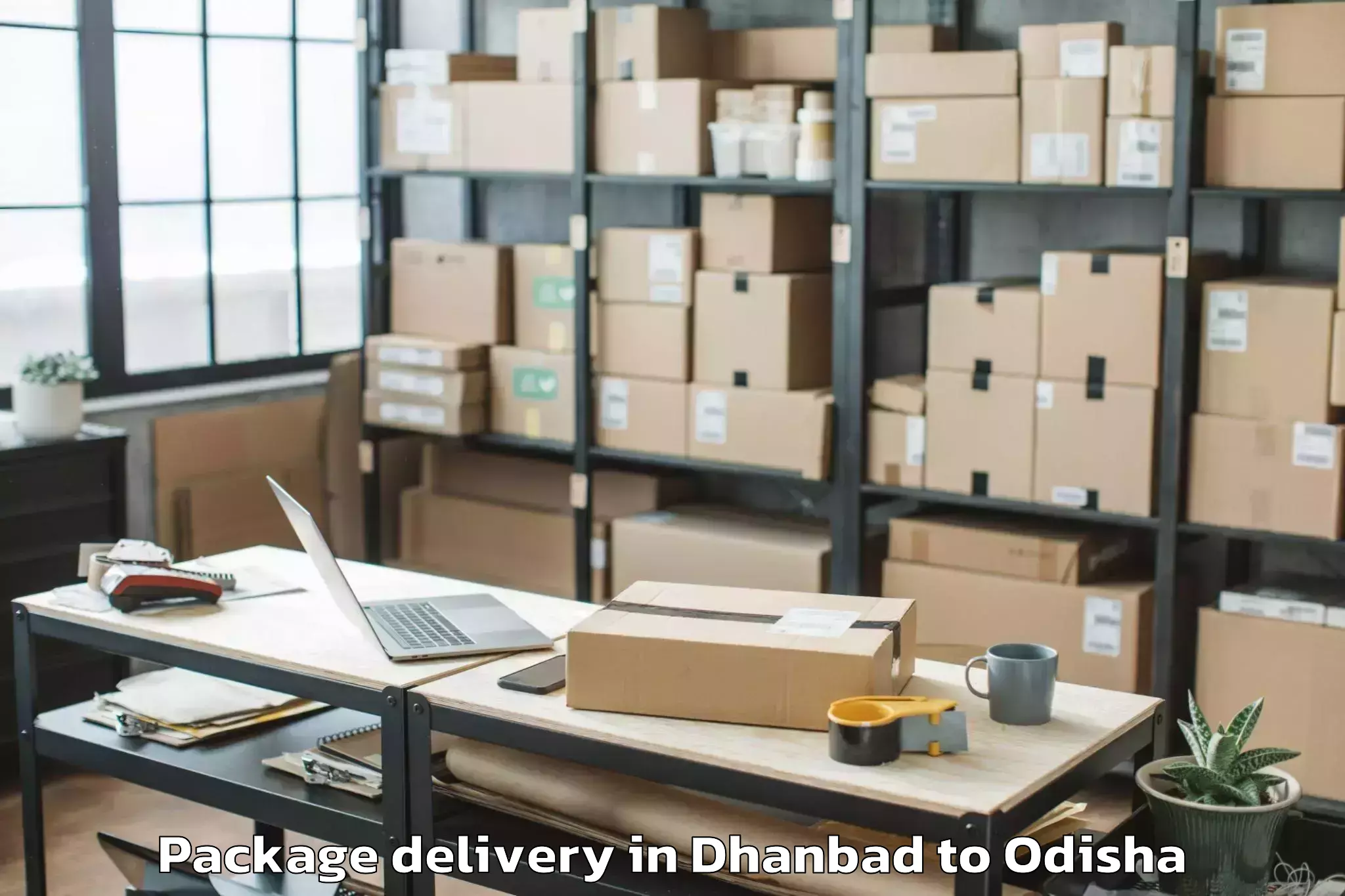 Dhanbad to Delanga Package Delivery Booking